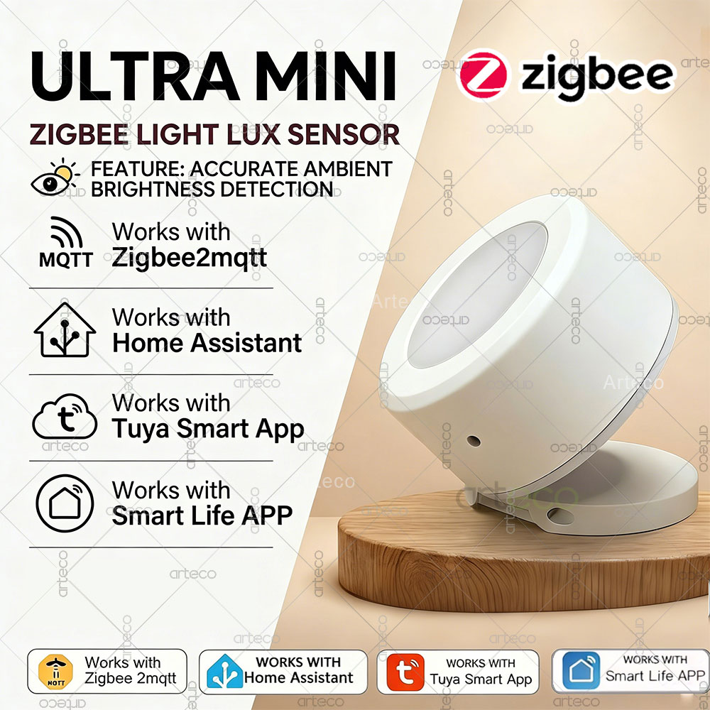 Smart Home Monitor - Ultra Mini Zigbee Light Sensor illuminance
