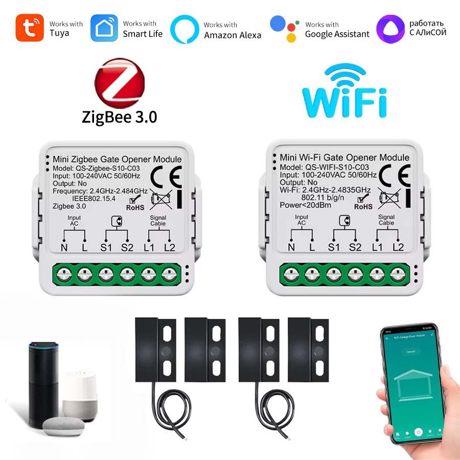 Smart Home Yandex - Tuya WIFI/zigbee 3.0 Smart Garage Door