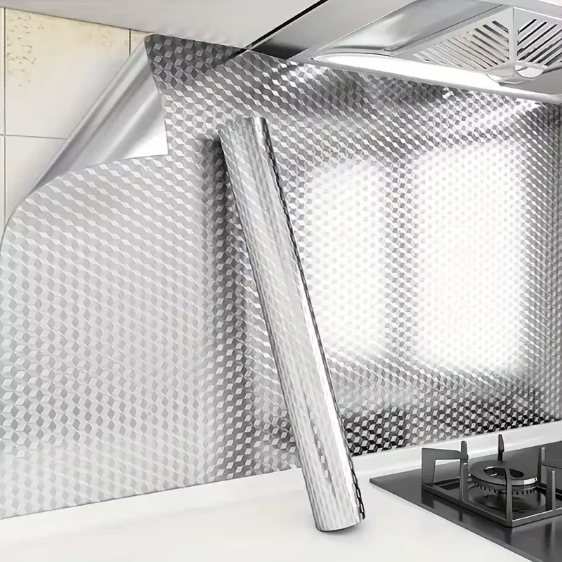Smart Home Film - Kitchen Aluminum Foil Wallpaper Oil-Proof Waterproof