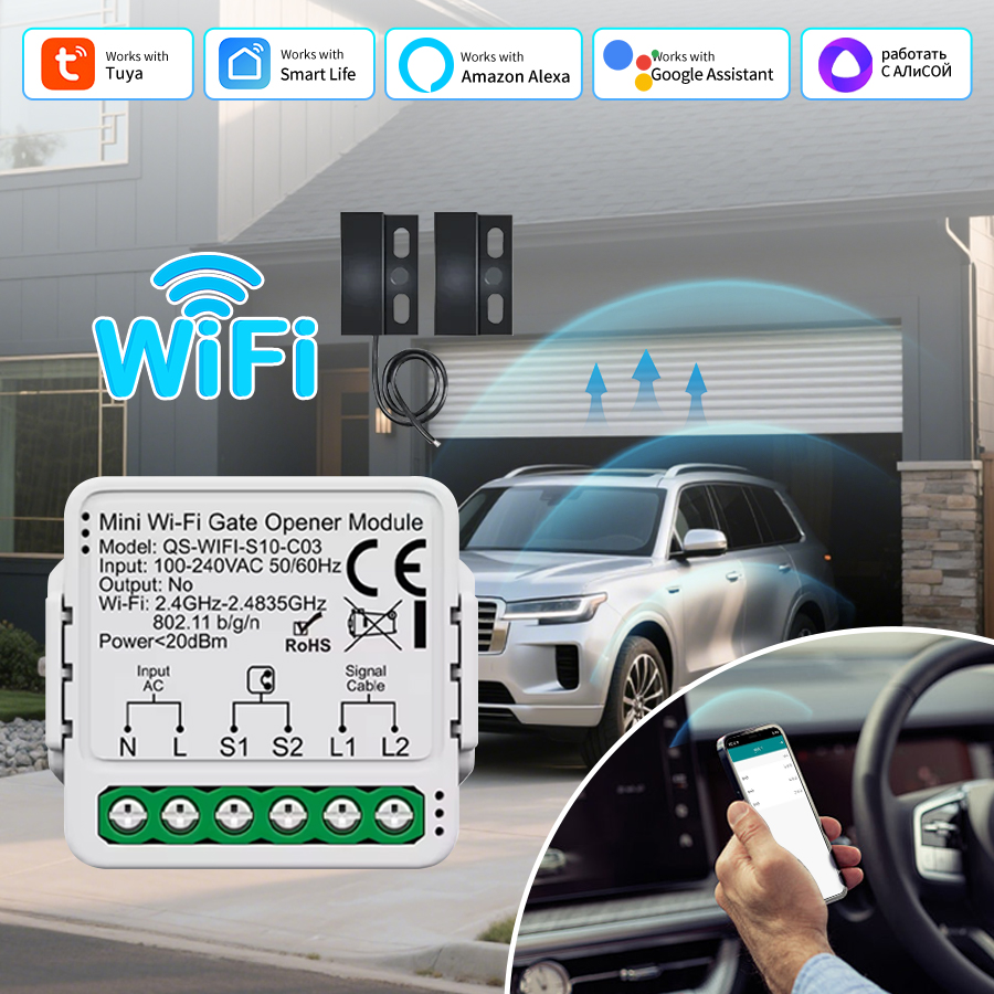 Tuya Smart Garage Door Switch  - Smart Home Yandex review and price