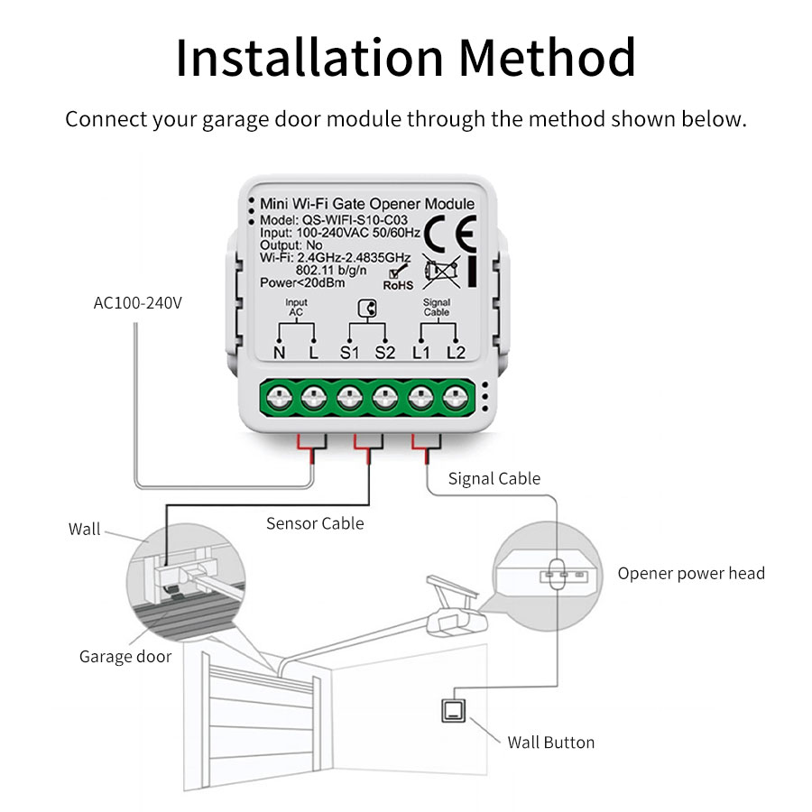 Tuya Smart Garage Door Switch  - Smart Home Yandex review and price