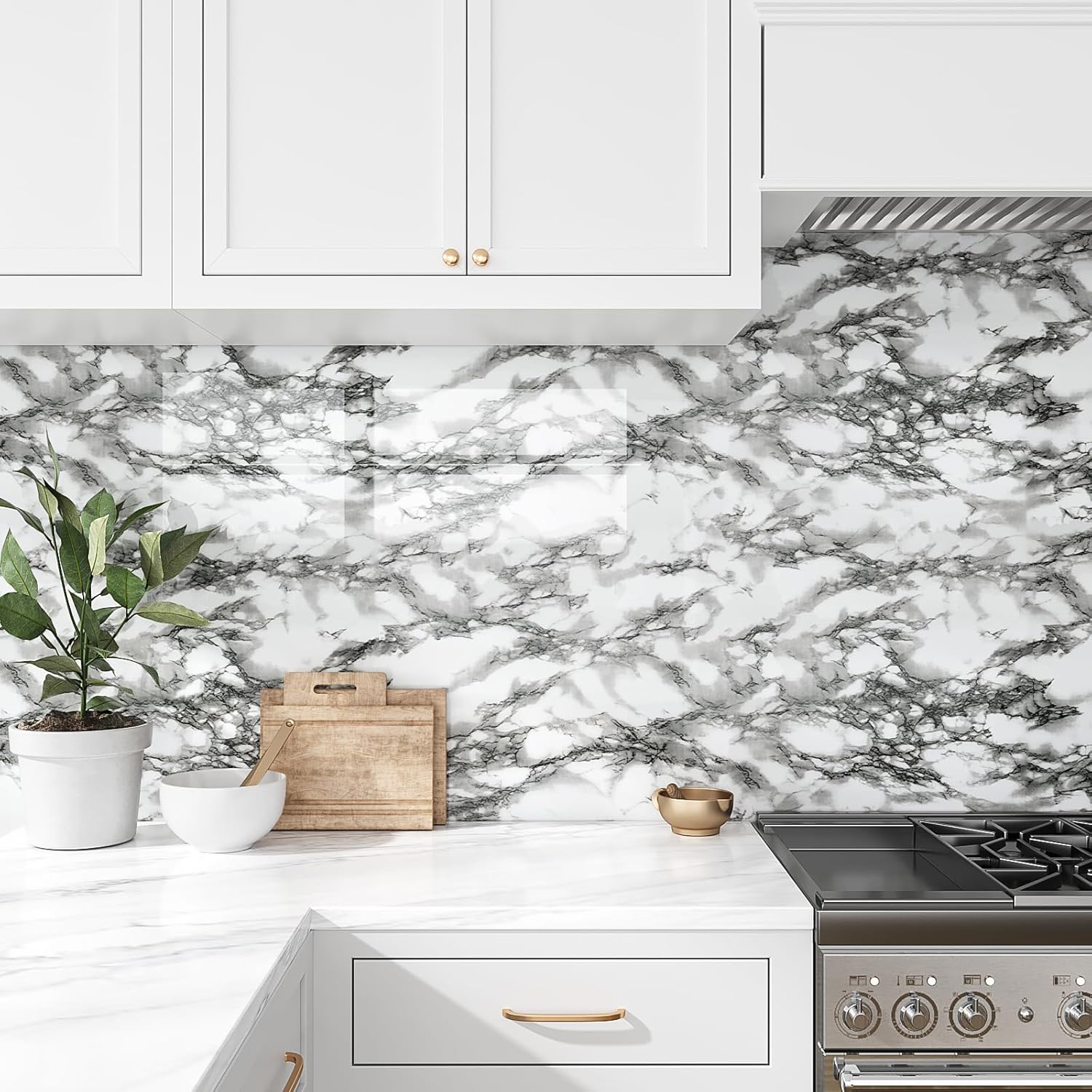 Marble Kitchen Oil-Proof Film  - Smart Home Film review and price