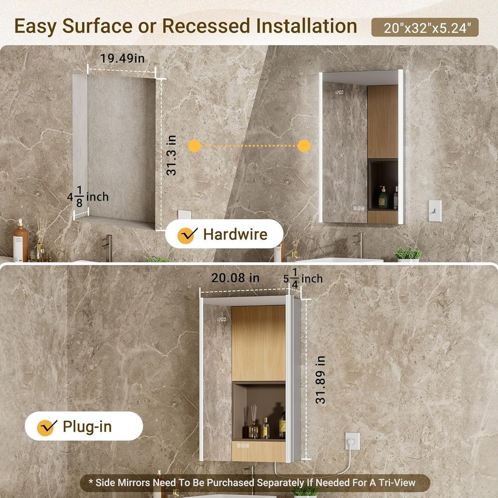 20x32 Lighted Medicine Cabinet - Smart Home Room review and price