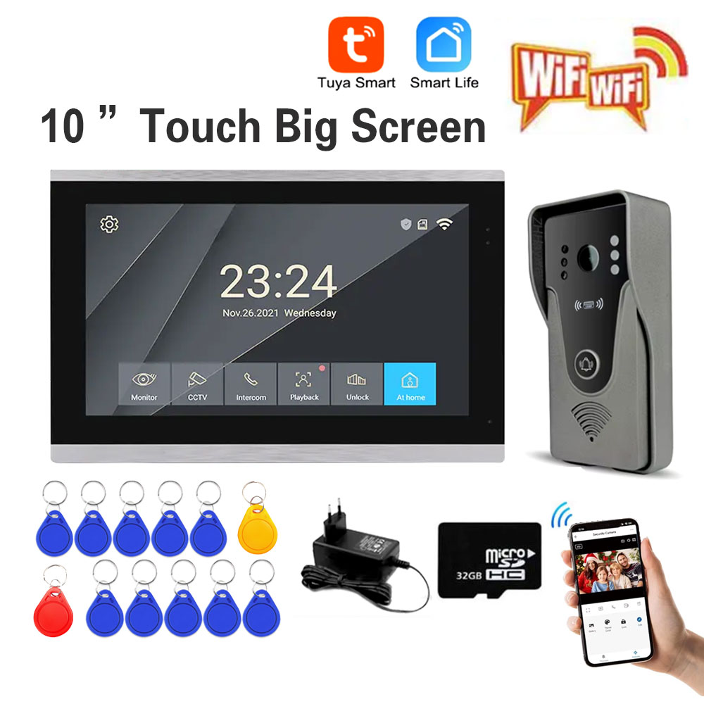 Tuya 1080P 10 Inch Color Touch - Smart Home Video Doorbell App review and price