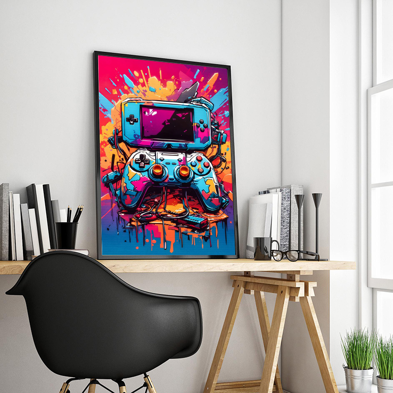 Graffiti Colorful Game Control - Smart Home Poster review and price