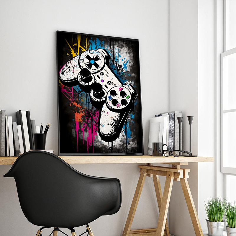 Graffiti Colorful Game Control - Smart Home Poster review and price