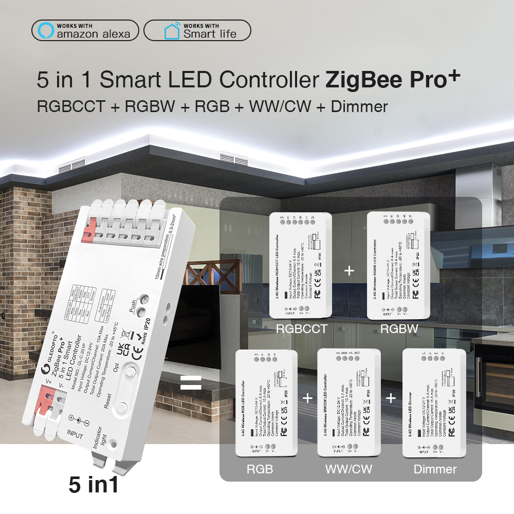 10P Gledopto Zigbee 3.0 Pro+ 5 - Smart Home Llm review and price