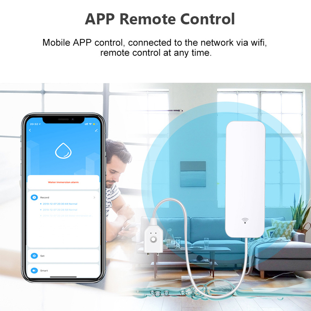 Tuya WiFi Water Leak Sensor, W - Smart Home Network review and price