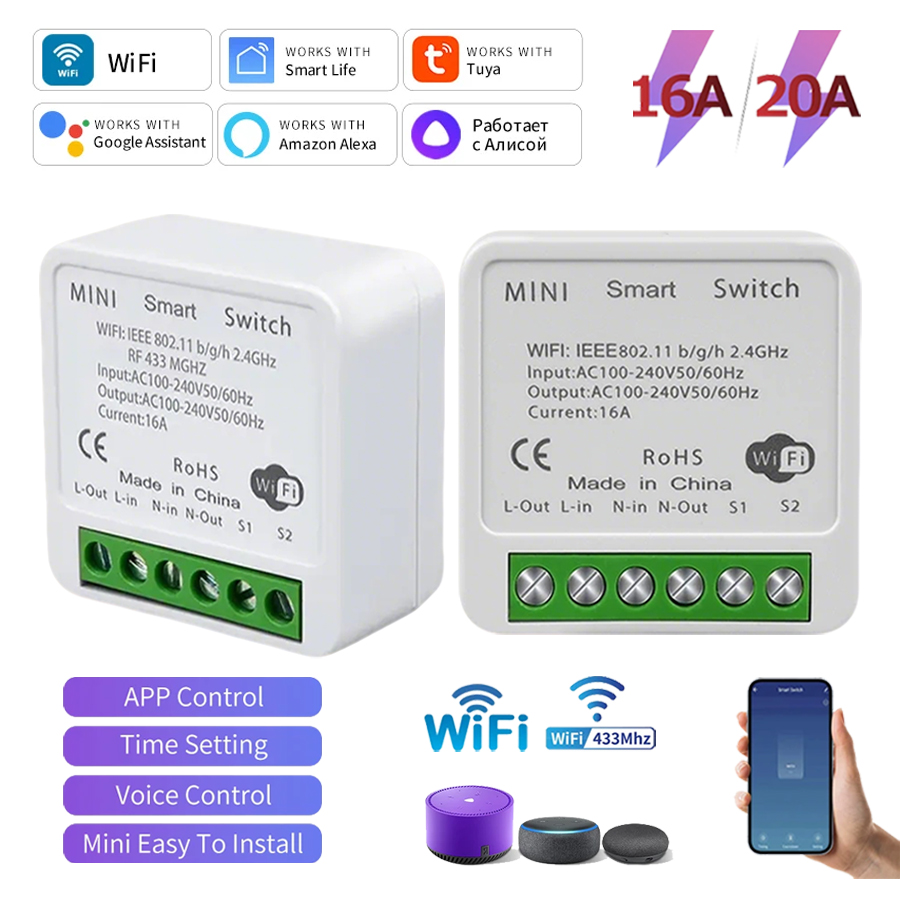 Tuya WiFi Smart Switch Module  - Smart Home Assistant review and price