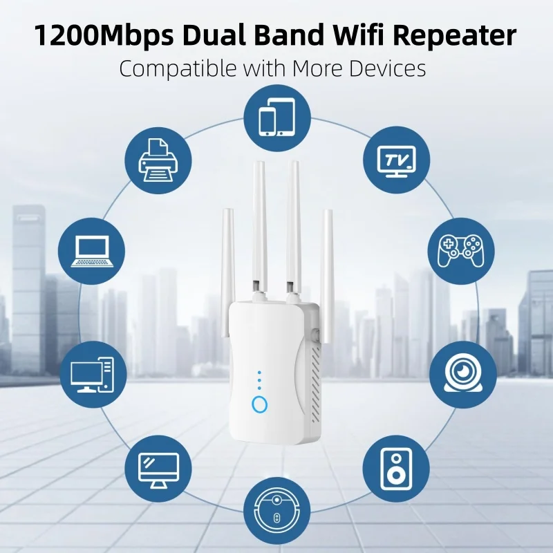 1200Mbps Dual Band WiFi Repeat - Smart Home Network review and price