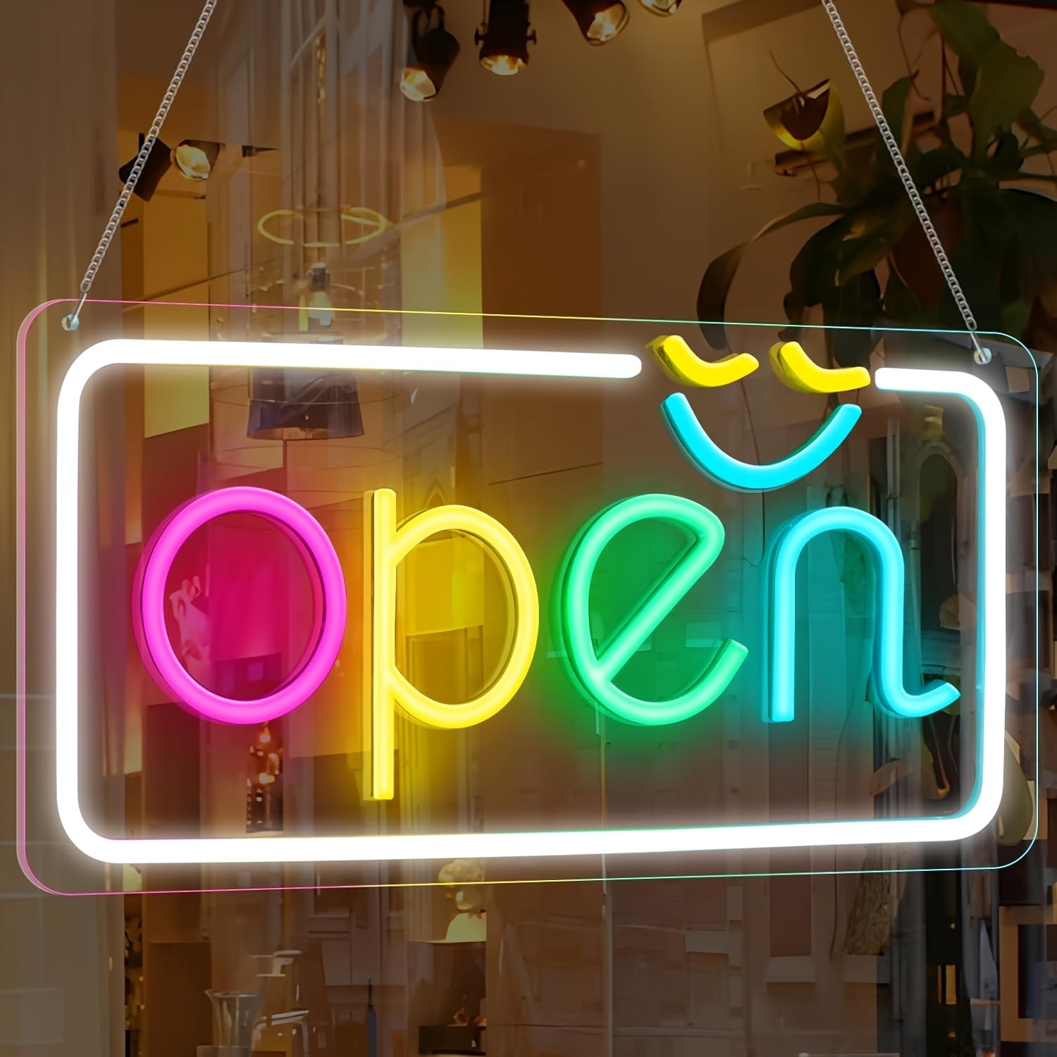 1Pc Led Neon Open Sign Bright  - Smart Home Poster review and price