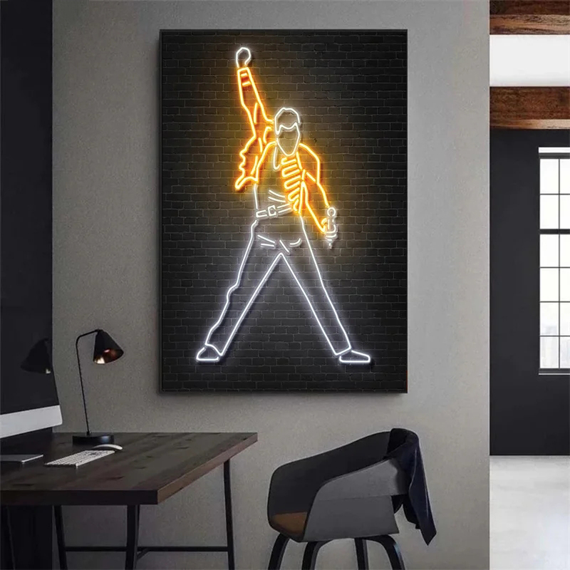 Abstract Neon Rapper Star Post - Smart Home Room review and price