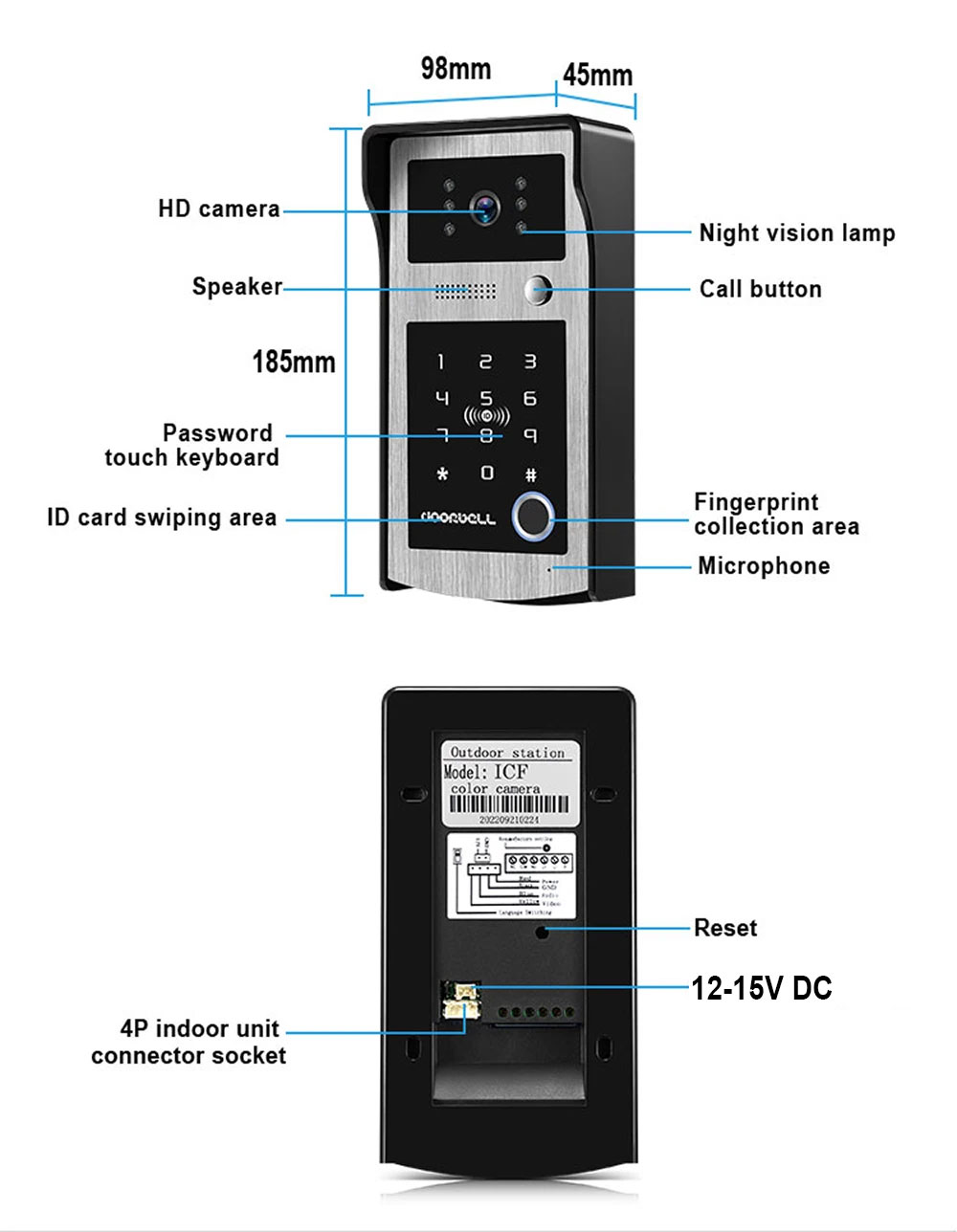 Wifi Tuya 7 Inch Touch Screen  - Smart Home Video Doorbell App review and price