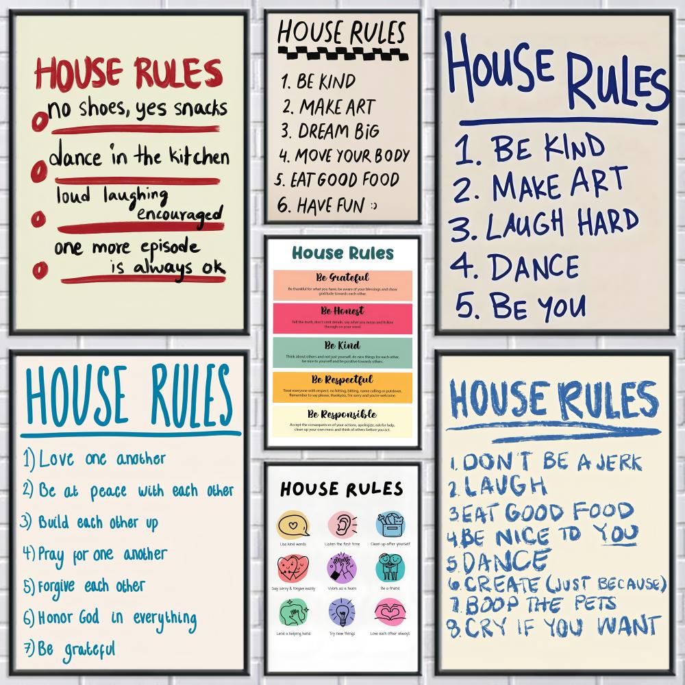 house rules Poster Modern and  - Smart Home Poster review and price