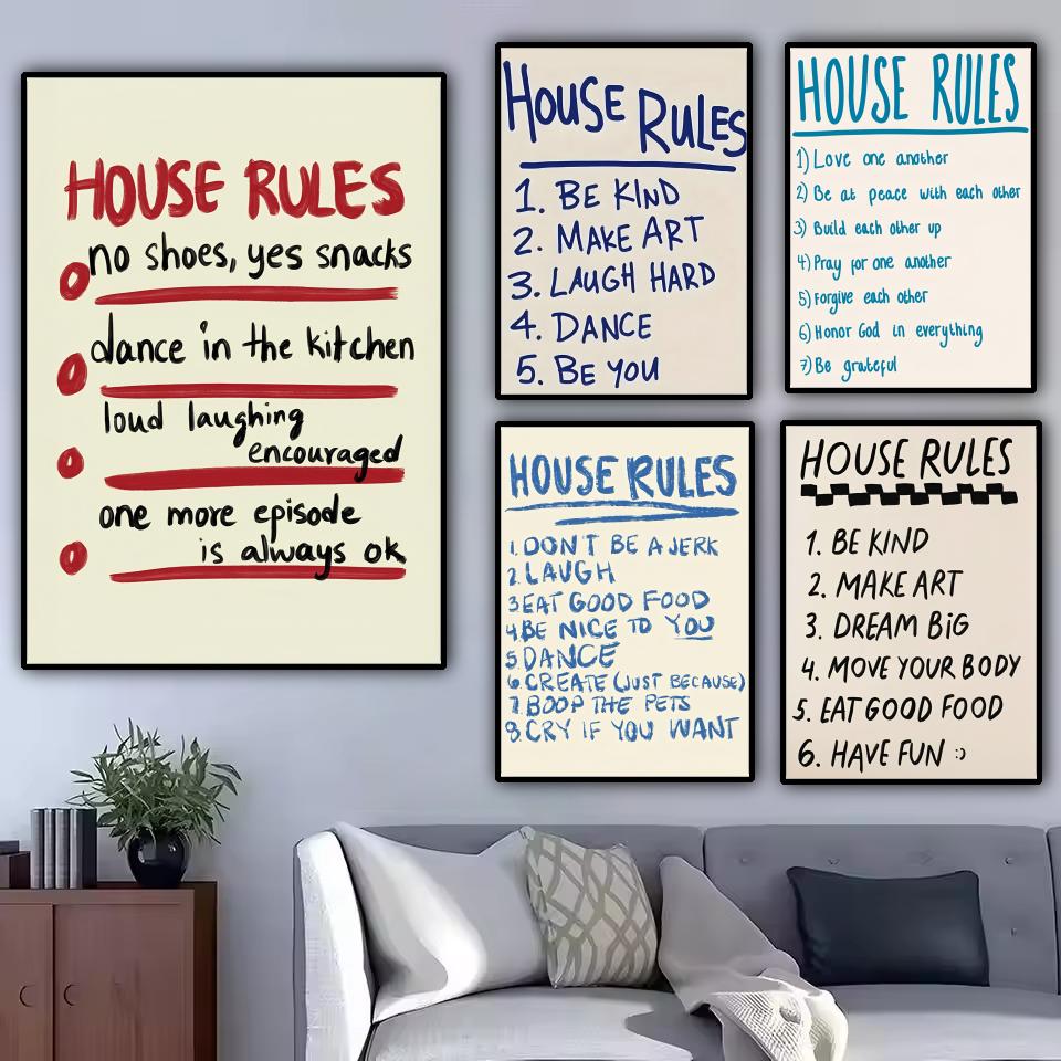 house rules Poster Modern and  - Smart Home Poster review and price