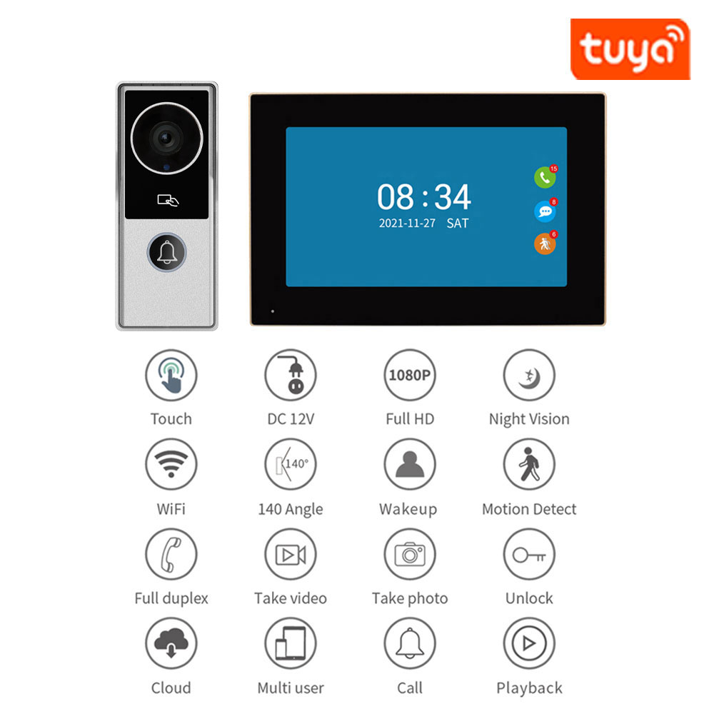 TUYA 1080P 7/10 Inch Touch Scr - Smart Home Video Doorbell App review and price