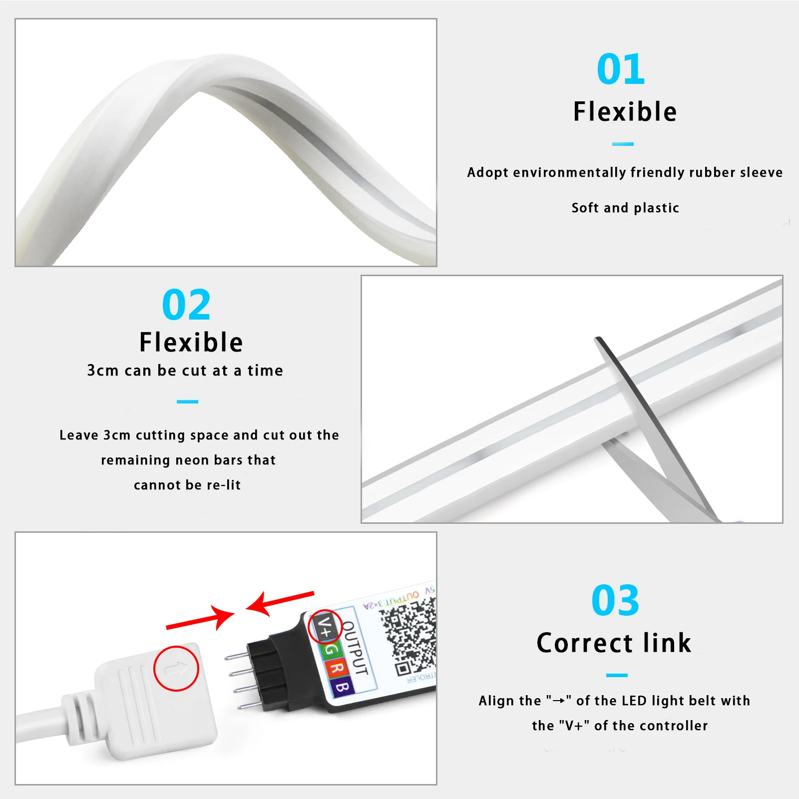1-5m RGB LED Neon Strip Light  - Smart Home Room review and price